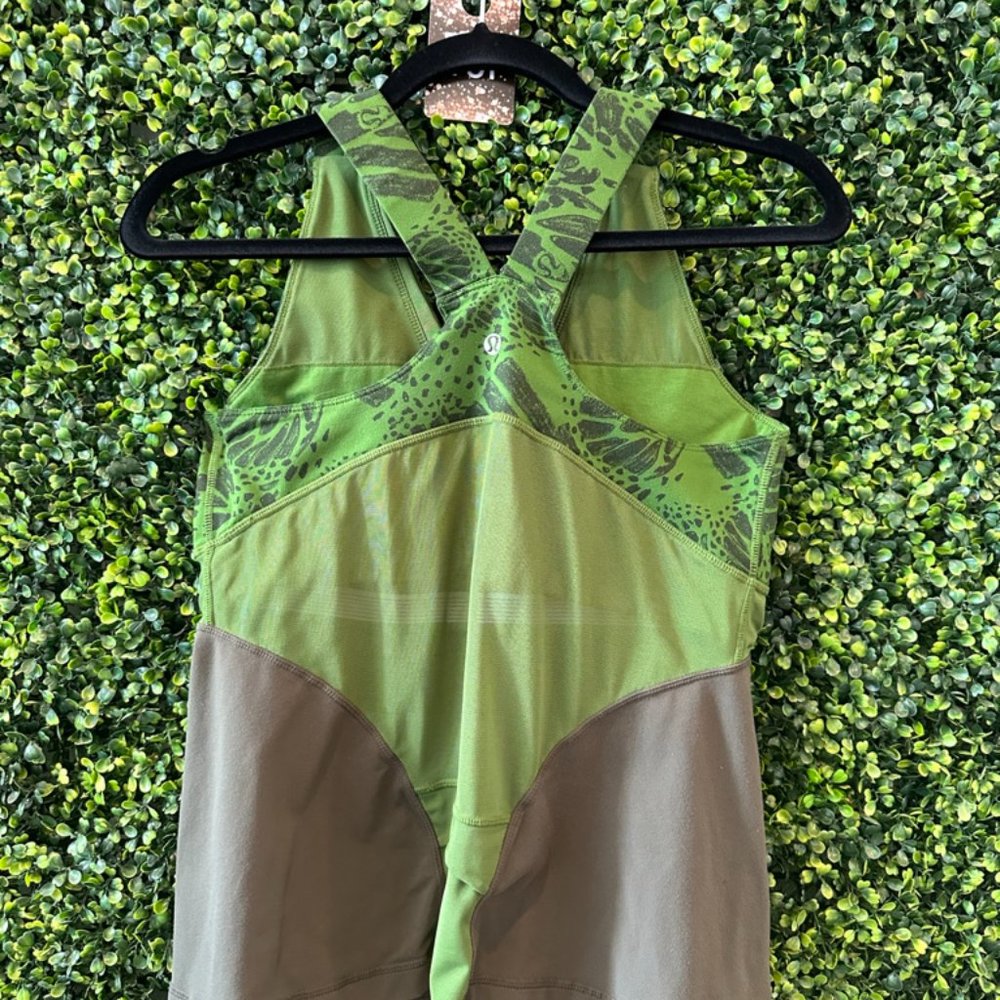 (137) 🍋 LULULEMON Green Leaf Tank Sz 12 **VINTAGE - Picture 3 of 4